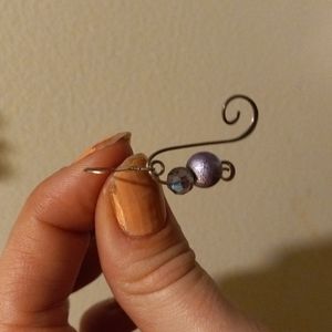 Dainty Purple Bead Earrings